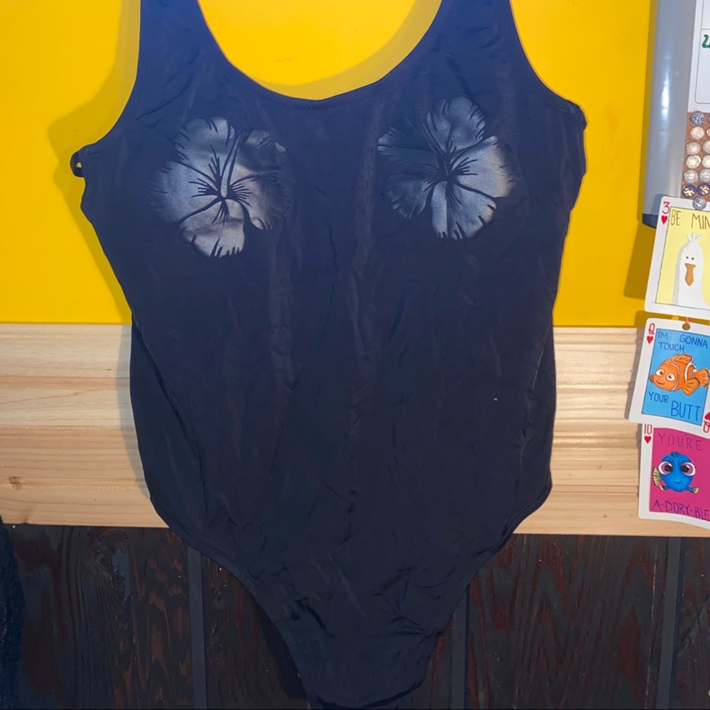 Pink one piece swimsuit